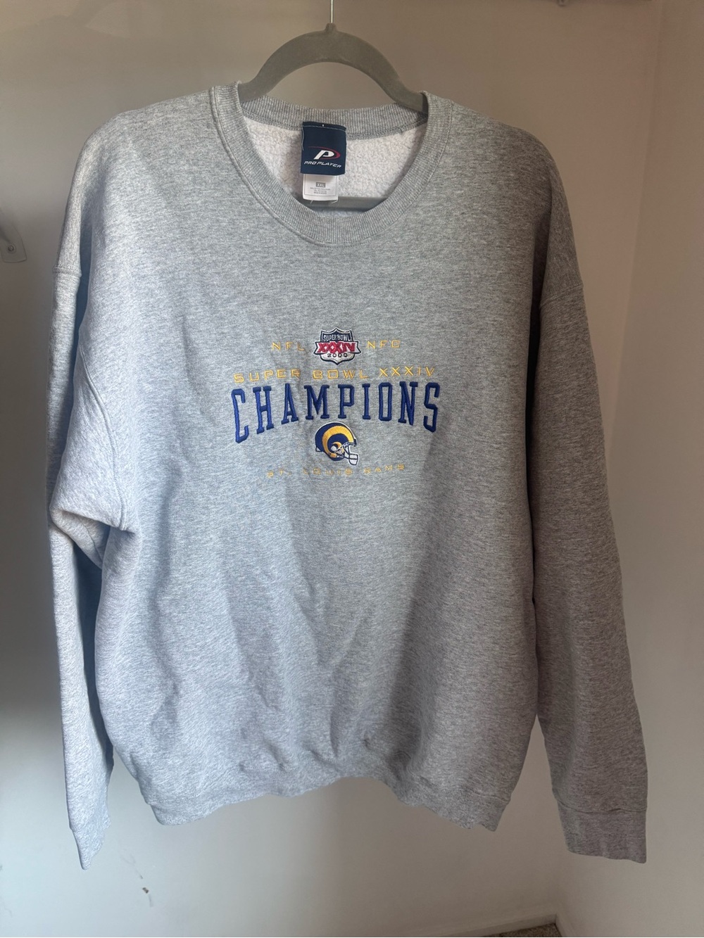 St. Louis Rams Grey Champions Graphic Crewneck Sweatshirt